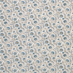 Nina Campbell Baville Fabrics NCF4331-05 blue, navy and taupe on a white background