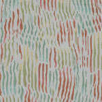 Nina Campbell Arles Fabrics  NCF4333-01 Coral / Aqua / Ochre