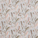 Nina Campbell Colbert Fabric  NCF4334-02 pink and white on a French grey background