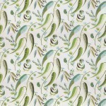 Nina Campbell Colbert Fabric  NCF4334-04 aqua and green on a white background